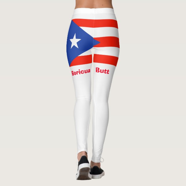 Legging Bumbum Boricua! Puerto Rican Flag 4Julia (Verso)