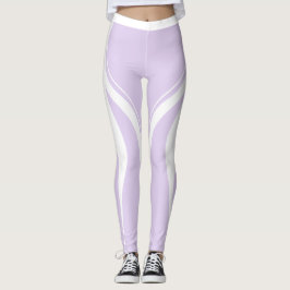 Legging Bumbum Sexy Pastel Purple White Heart Gym