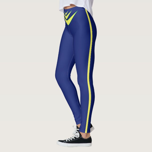 Legging Bumerangue Amarelo Triplo Azul (Esquerda)