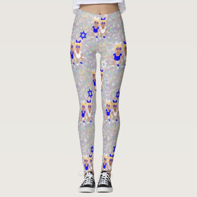 Legging bunny ears hanukkah emoji (Frente)