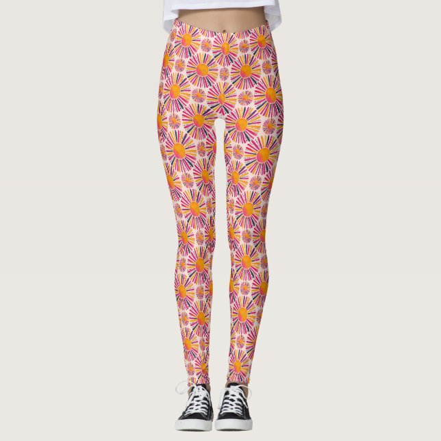 Legging Bunte Sonne- Aquarellstil (Frente)