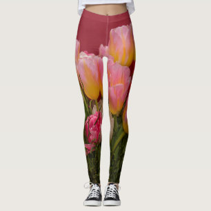 Legging Buquê Colorido de Tulipas