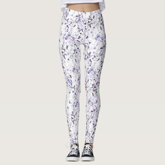 Legging Buquê de flores de aquarelas de híbridos. (Frente)