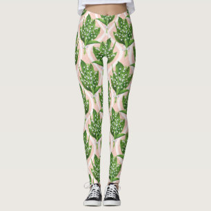Legging Buquê de lilly das flores do vale a rosa