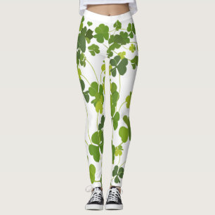 Legging Buquê do trevo, Dia de São Patrício, trevo verd
