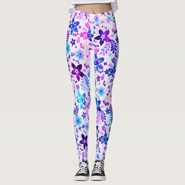 Legging Buquê primavera - Geométrico da Flor Edelweiss (Frente)