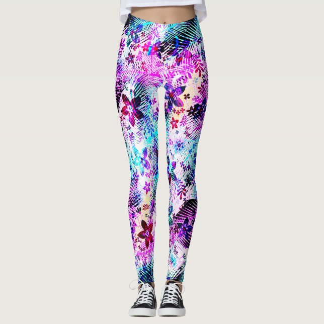 Legging Buquê primavera - Penas da Flor Edelweiss (Frente)