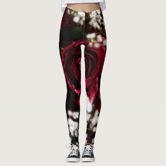 Legging buquê Rosa vermelha