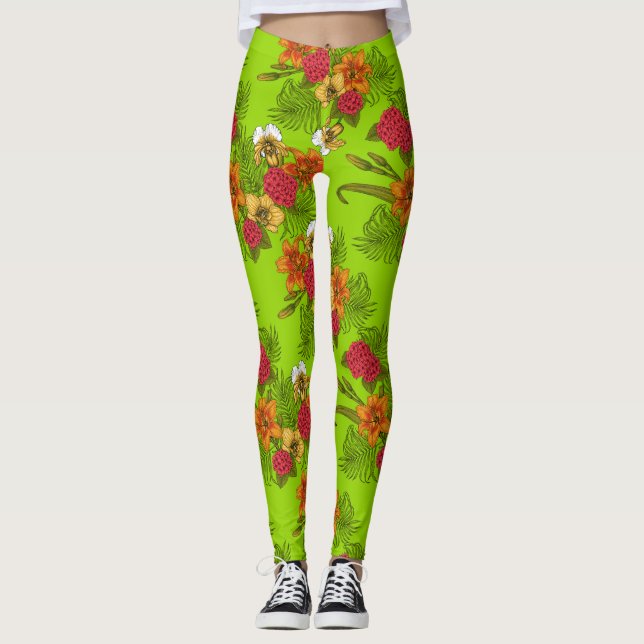 Legging Buquê tropical (Frente)