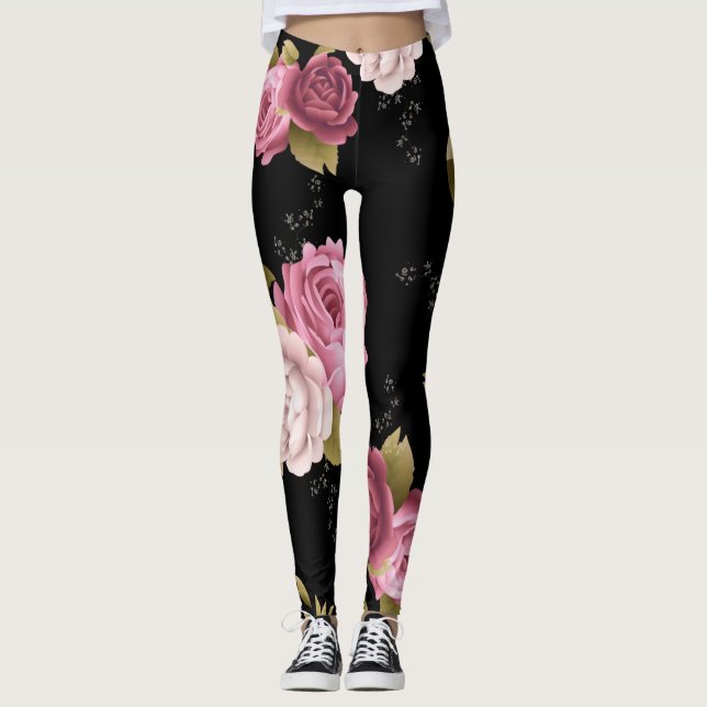 Legging Buquês dos Rosas 3 (Frente)