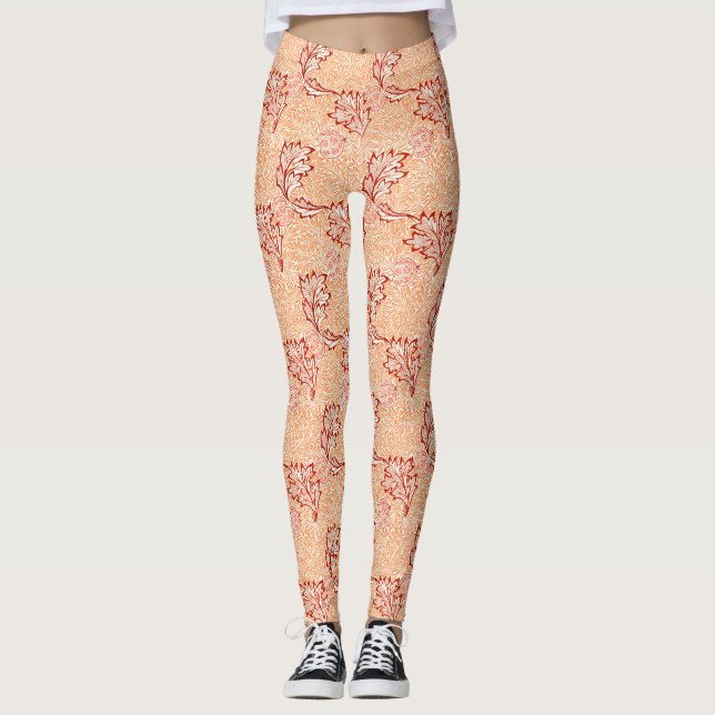 Legging Burgundy Leaf Pattern (Frente)