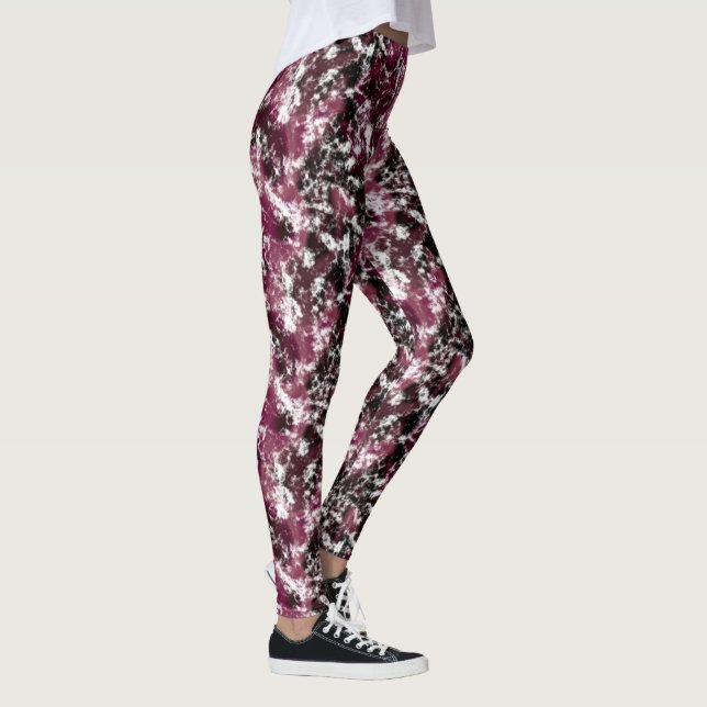 Legging Burgundy Marble Abstrato (Direita)