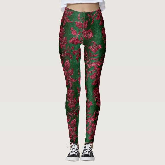 Legging Burgundy Velvet Series Design 9 (Frente)