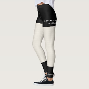 Legging Burlap com Textura Rústica com Shore Negra Falso