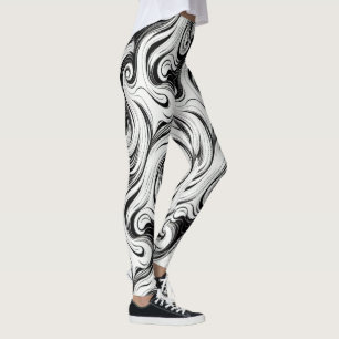Legging Cabelo Líquido Aspirado abstrato