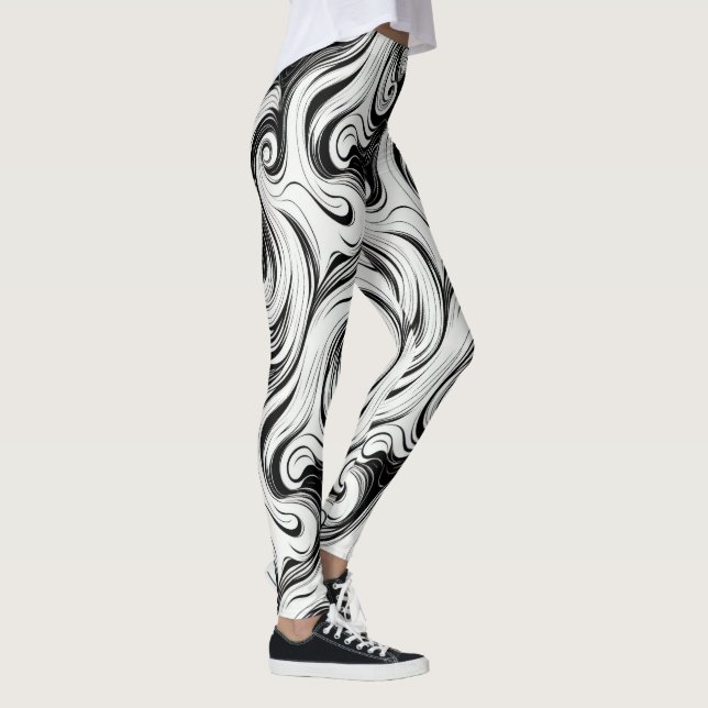 Legging Cabelo Líquido Aspirado abstrato (Direita)
