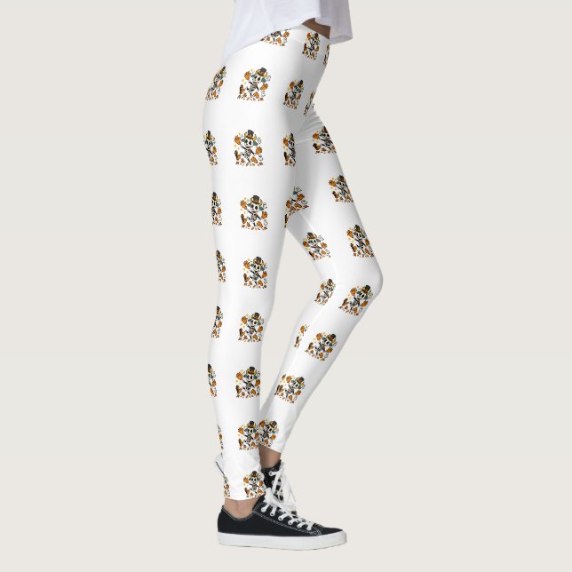 Legging Cabra Esqueleto Assustadoramente Fofa com Cartola  (Direita)