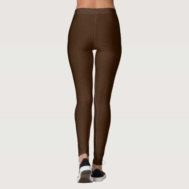 Legging Cacau ultra-resistente de médio porte feminino (Verso)