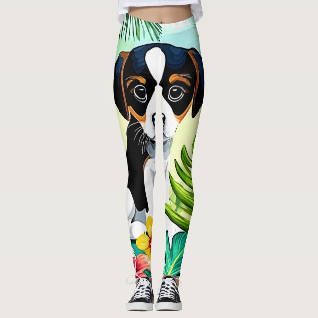 Legging Cachorrinho Fofo no Paraíso (Frente)