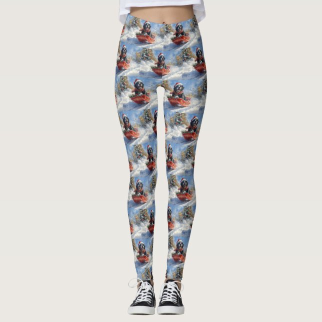 Legging Cachorro da Terra Nova, deixe nevar o Natal (Frente)
