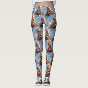 Legging Cachorro de Corgi, deixe nevar o Natal