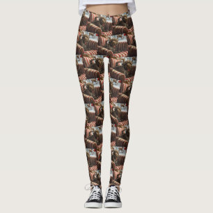 Legging Cachorro de Natal Festivo