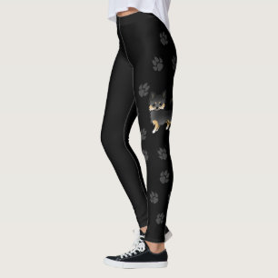 Legging Cachorro e patas, Casaco Chihuahua, preto e longo,