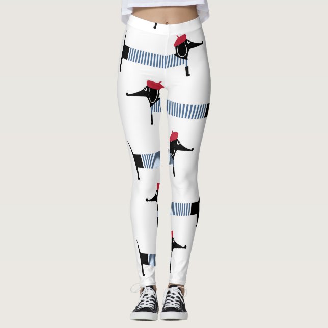 Legging Cachorro estilo francês, desenho animado. (Frente)