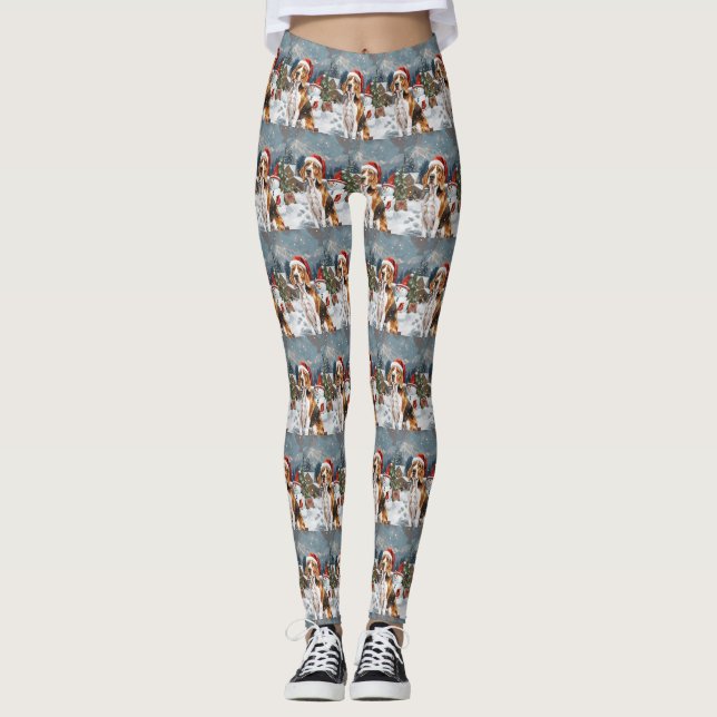 Legging Cachorro Foxhound Inglês Americano Natal de Invern (Frente)