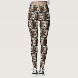 Legging Cachorro Inglês no Natal da Neve