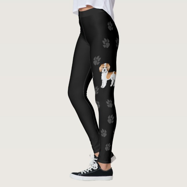 Legging Cachorro Mini Goldendoodle Parti-color Dourado Alb (Esquerda)