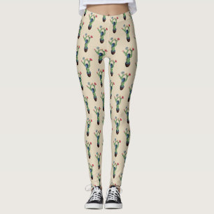 Legging Cacto espinhoso com flores