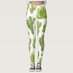 Legging Cactus do Deserto Verde: Sem Costura