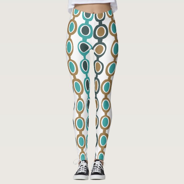 Legging Cadeia Moderna do Século Médio Escuro (Frente)