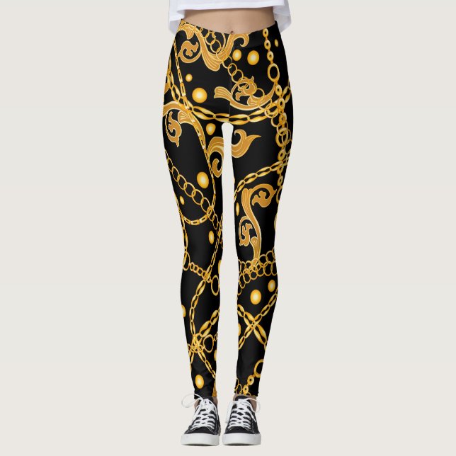Legging Cadeias de ouro (Frente)