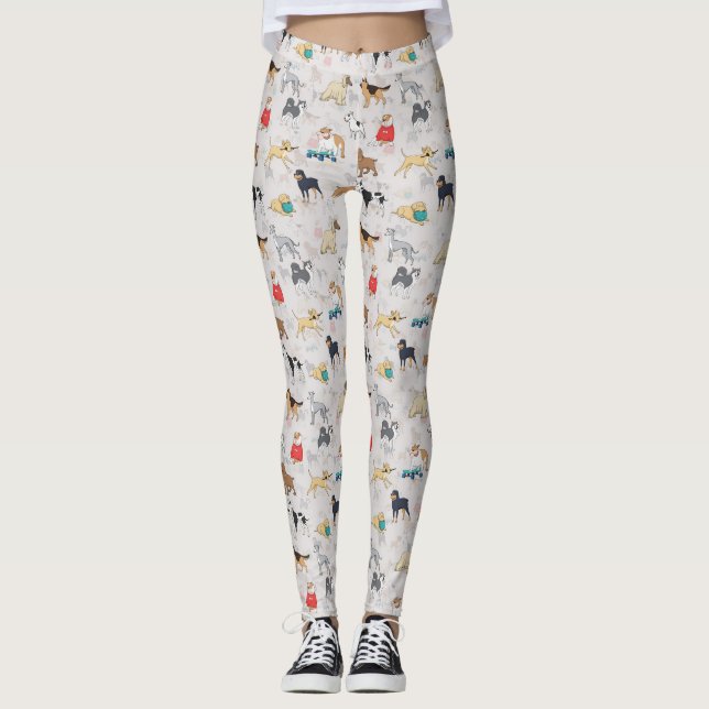 Legging Cães Bons Design Branco (Frente)