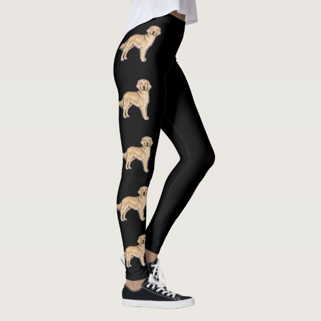 Legging Cães de desenho animado fofos Retriever dourado am (Direita)