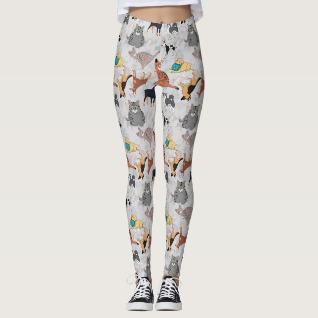 Legging Cães E Gatos, Design (Frente)