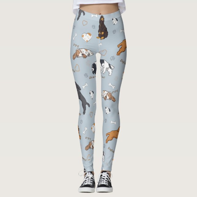 Legging Cães Espanhóis Cujos padrões são (Frente)