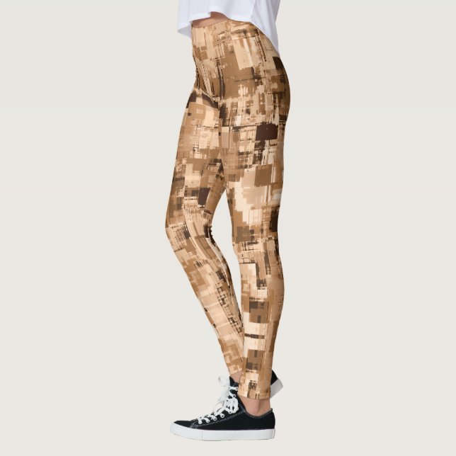 Legging Café Brown Abstrato Trendy (Esquerda)