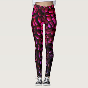 Legging Café em grão roxo e rosa