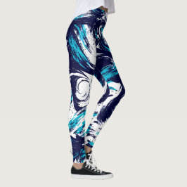 Legging Café Impressão para Oceano Profundo Personalizado