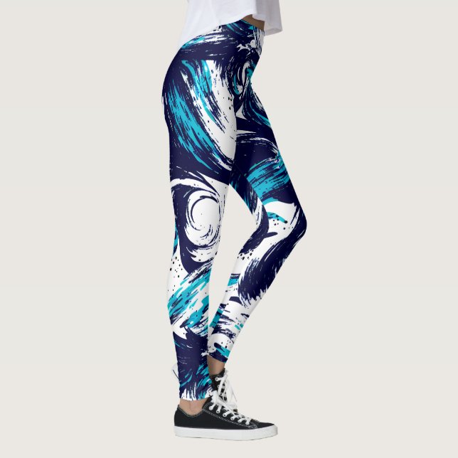 Legging Café Impressão para Oceano Profundo Personalizado (Direita)