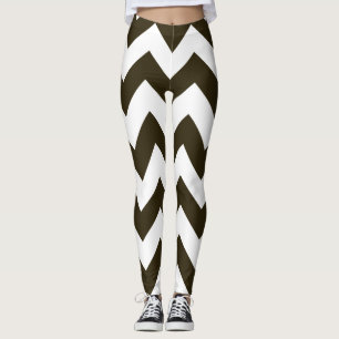 Legging Café Mocha Neutral Chevrons