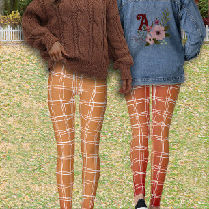Legging Cair Linhas Geométricas de Tecelagem Cores de Outo