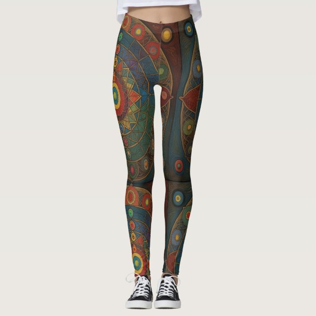 Legging Calça de ioga colorida (Frente)