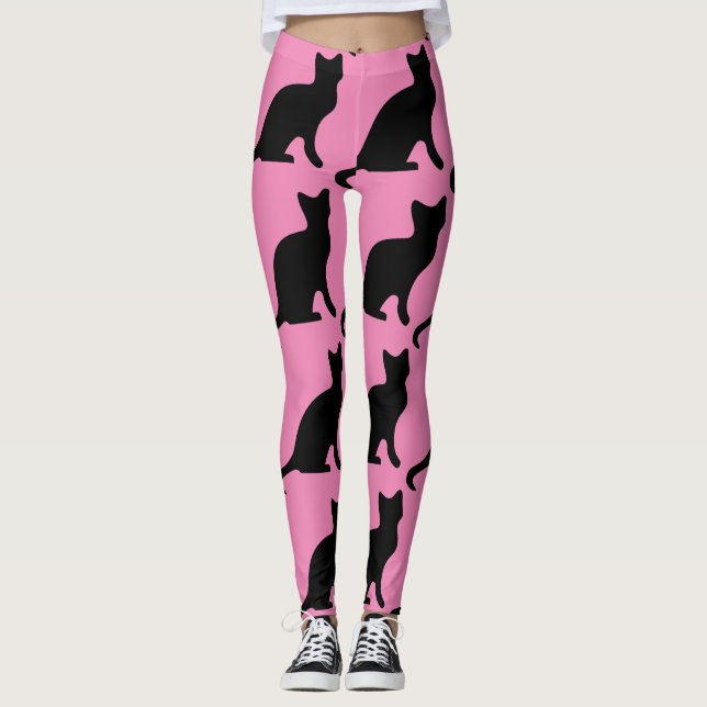 LEGGING CALÇA YOGA ROSA GATO (Frente)