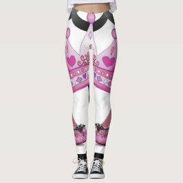 Legging calçados cor-de-rosa