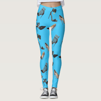 Legging Calçados de alto salto Colagem Stiletto Yoga Leggi