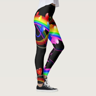 Legging Calças brilhantes e coloridas para mulheres corren